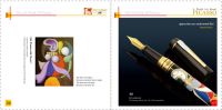 His woman with flower 14K gold fountain pen