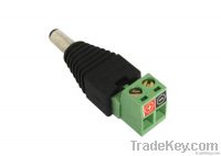 CCTV Camera Power Connector- Male Plug with Screw Terminals