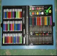stationery sets, markers, crayons, color pencils, oil pastels, glue,