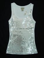 Ladies' 100% cotton knitted tank top.