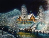 landscape oil painting on canvas