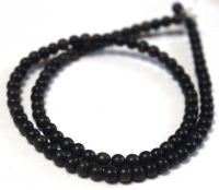 Tiger Ebony 4mm Round Beads