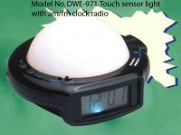 clock radio with touch light