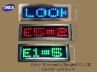 LED scrolling message belt buckle