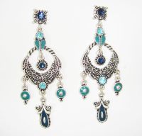Jewelery Earrings with Zircon Decoration and Oil Plated, Made of Alloy