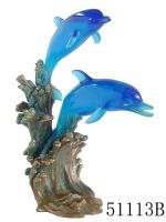 Twin Dolphine Figurine - Transparent