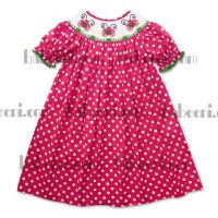 Toddler Girl Dresses With Polka Dot Fabric