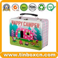 Lunch Tin, Lunch Box, Tin Lunch Can, Tin Box with Handle, Food Packaging