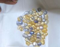 Natural blue and yellow sapphire gemstone