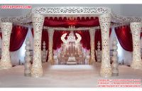 Delizio FRP Pillars Mandap for Wedding USA Designer White Royal Wedding FRP Mandap Designer White Royal Wedding FRP Mandap