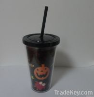 16oz Plastic Double wall tumbler