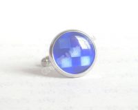 blue crystal cufflink