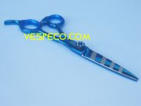 Hairdressing Scissors With Digital Stripes