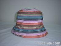 Polyster Stripe Bucket Hats