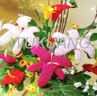 Sell color tie knitted artificial flowers-Lily