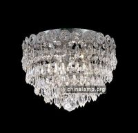 Crystal Ceiling Light in Polished Chrome Finish/Size:W25cm*H22cm