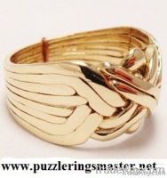 14k solid gold 8 band puzzle ring