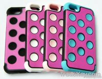TPU + PC + Silicone 3 in 1 Cover Case for iPhone5