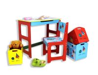 robot series school desk chair and toy box