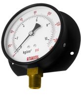 Black Steel Case Pressure Gauge