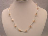 Tin Cup Pearl Necklace