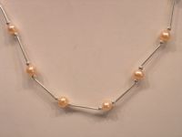 Tin Cup Pearl Necklace