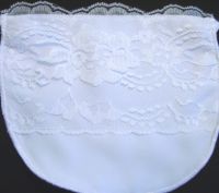 White Modesty Panel with Lace Overlay