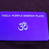 Purple Energy Healing Plate Post card size