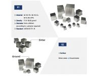 Customized 17.6/Cc High Density Tungsten Cube Tungsten Base Alloy Weight 93wnife