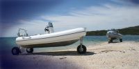 Amphibious boat, fishing boat, rib boat,