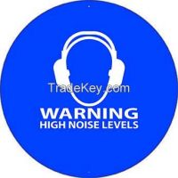 Noise-activated warning sign 