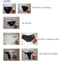 laides cotton elastane thongs and briefs