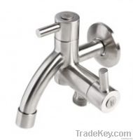 Double Stainless Steel Wall Tap