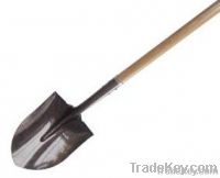 CARBON STEEL ROUND POINT SHOVEL WITH 120CM WOOD HANDLE