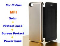 Lastest solar charger case for iPhone 6 plus MFI extra battery 4800mah Power bank protect case for iPhone 6 plus 5.5