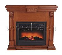 Electric insert with mantel fireplace