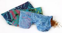 Eye pillow, cotton batik, washable, aromatherapy & flax seed optional