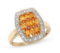 Garnet & Diamond 14K Yellow Gold Ring
