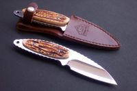 mirror polished blade hunting knife