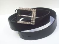 Black leather belt