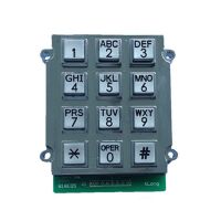 Industrial waterproof 3x4 12keys zinc alloy material keypad for outdoor