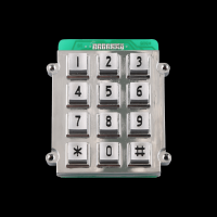 Industrial Waterproof 3x4 12keys Zinc Alloy Material Keypad For Outdoor