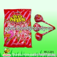 20g Fruit Hard Lollipop Candy with Gum Center