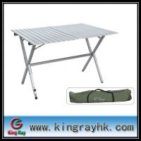 portable folding aluminum table with aluminum material