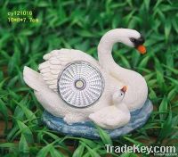 resin goose with solar light