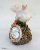 resin pigeon decoratoin with solar light