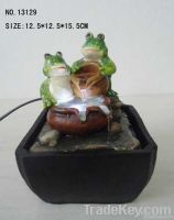 resin frog tabletop fountain