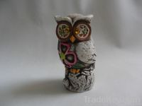 terracotta garden owl statue