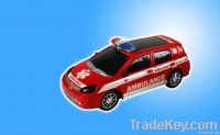 Inertia Ambulance / red and white toy car