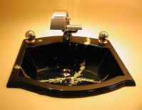 sinks with diamonds, opal and gold